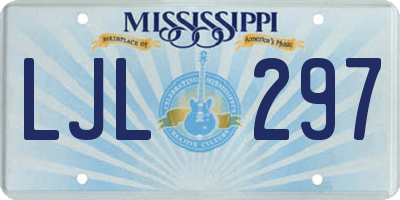 MS license plate LJL297