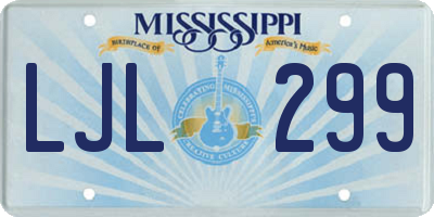 MS license plate LJL299