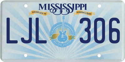 MS license plate LJL306