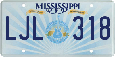 MS license plate LJL318