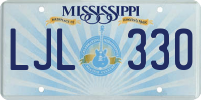 MS license plate LJL330