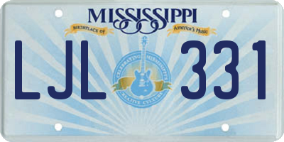 MS license plate LJL331