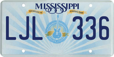 MS license plate LJL336