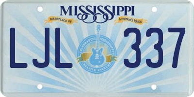 MS license plate LJL337