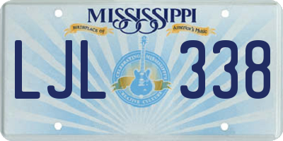 MS license plate LJL338