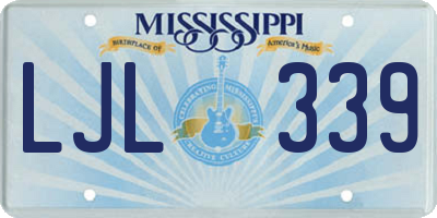 MS license plate LJL339