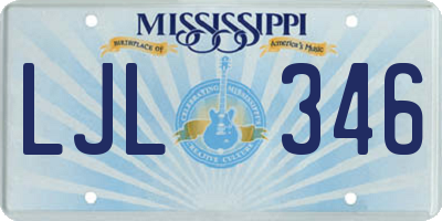 MS license plate LJL346