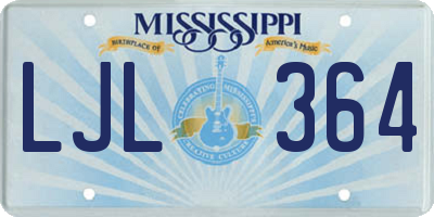 MS license plate LJL364