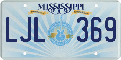MS license plate LJL369