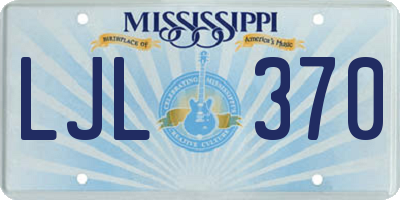 MS license plate LJL370