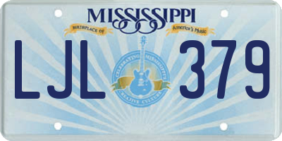 MS license plate LJL379