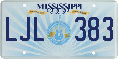 MS license plate LJL383