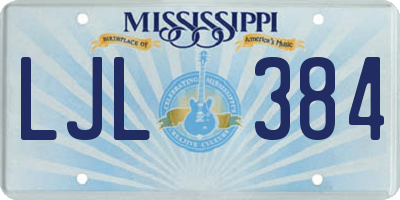 MS license plate LJL384