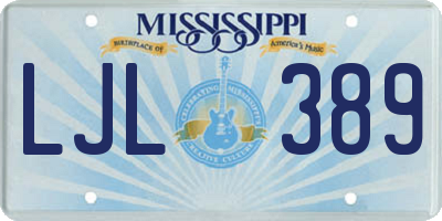 MS license plate LJL389