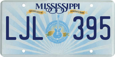 MS license plate LJL395