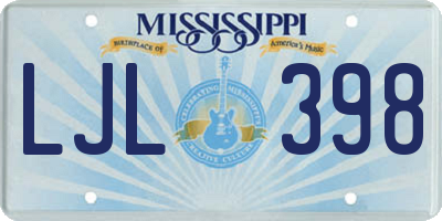 MS license plate LJL398