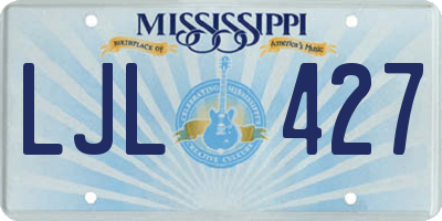 MS license plate LJL427