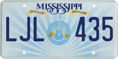 MS license plate LJL435