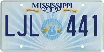 MS license plate LJL441