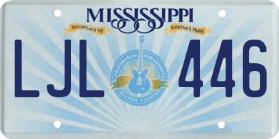 MS license plate LJL446