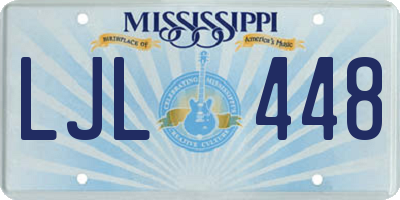 MS license plate LJL448