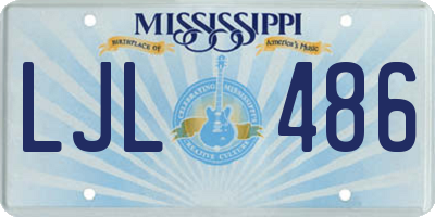 MS license plate LJL486