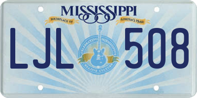 MS license plate LJL508