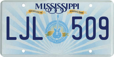 MS license plate LJL509