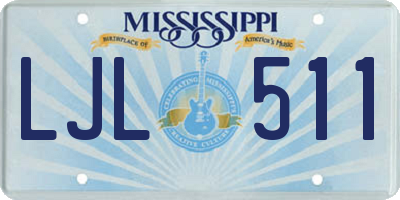 MS license plate LJL511