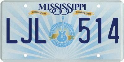 MS license plate LJL514