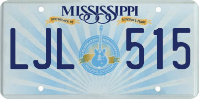 MS license plate LJL515