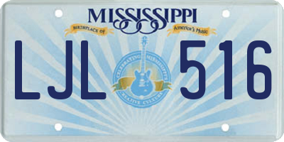 MS license plate LJL516