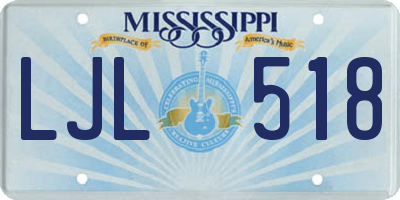 MS license plate LJL518