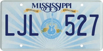 MS license plate LJL527