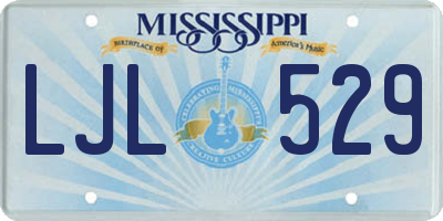 MS license plate LJL529
