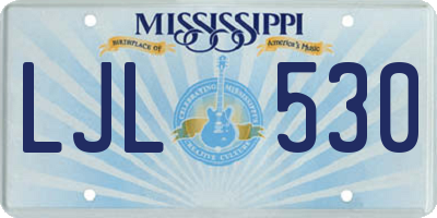 MS license plate LJL530