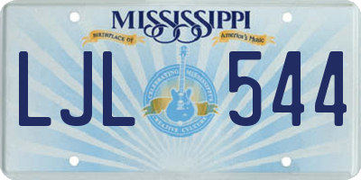 MS license plate LJL544