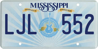 MS license plate LJL552