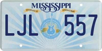 MS license plate LJL557