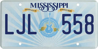 MS license plate LJL558