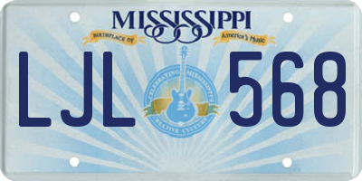 MS license plate LJL568