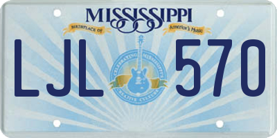 MS license plate LJL570