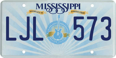 MS license plate LJL573