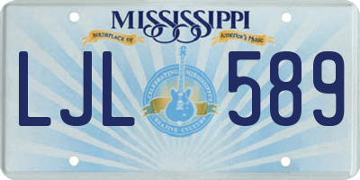 MS license plate LJL589