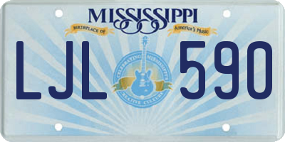 MS license plate LJL590