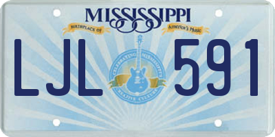 MS license plate LJL591