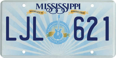 MS license plate LJL621