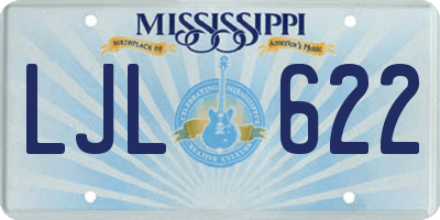 MS license plate LJL622