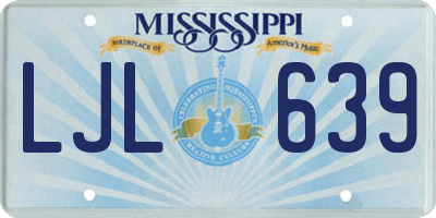 MS license plate LJL639