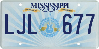 MS license plate LJL677